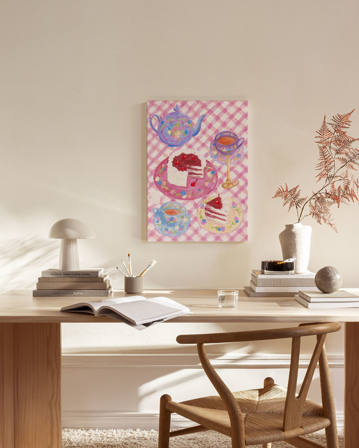 Cherry Red Velvet Cake Canvas print