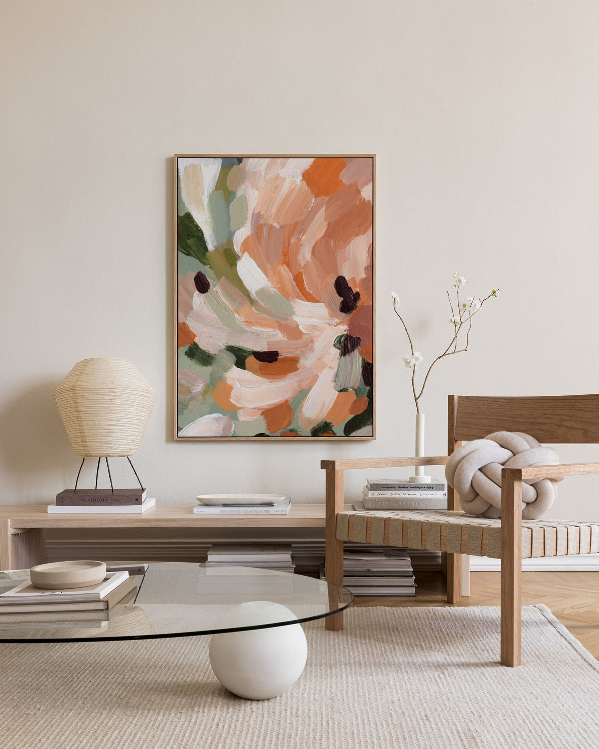 Soft Rustic Florals No1 Canvas print