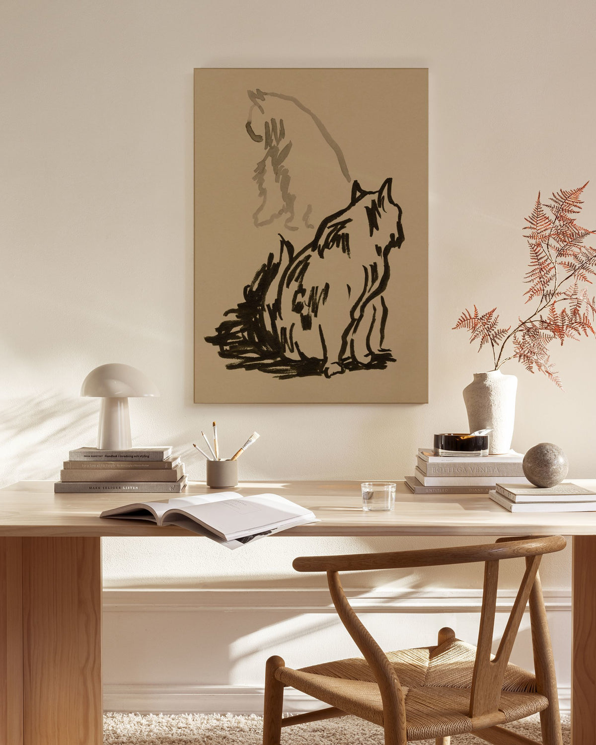 Study of Cat Canvas print