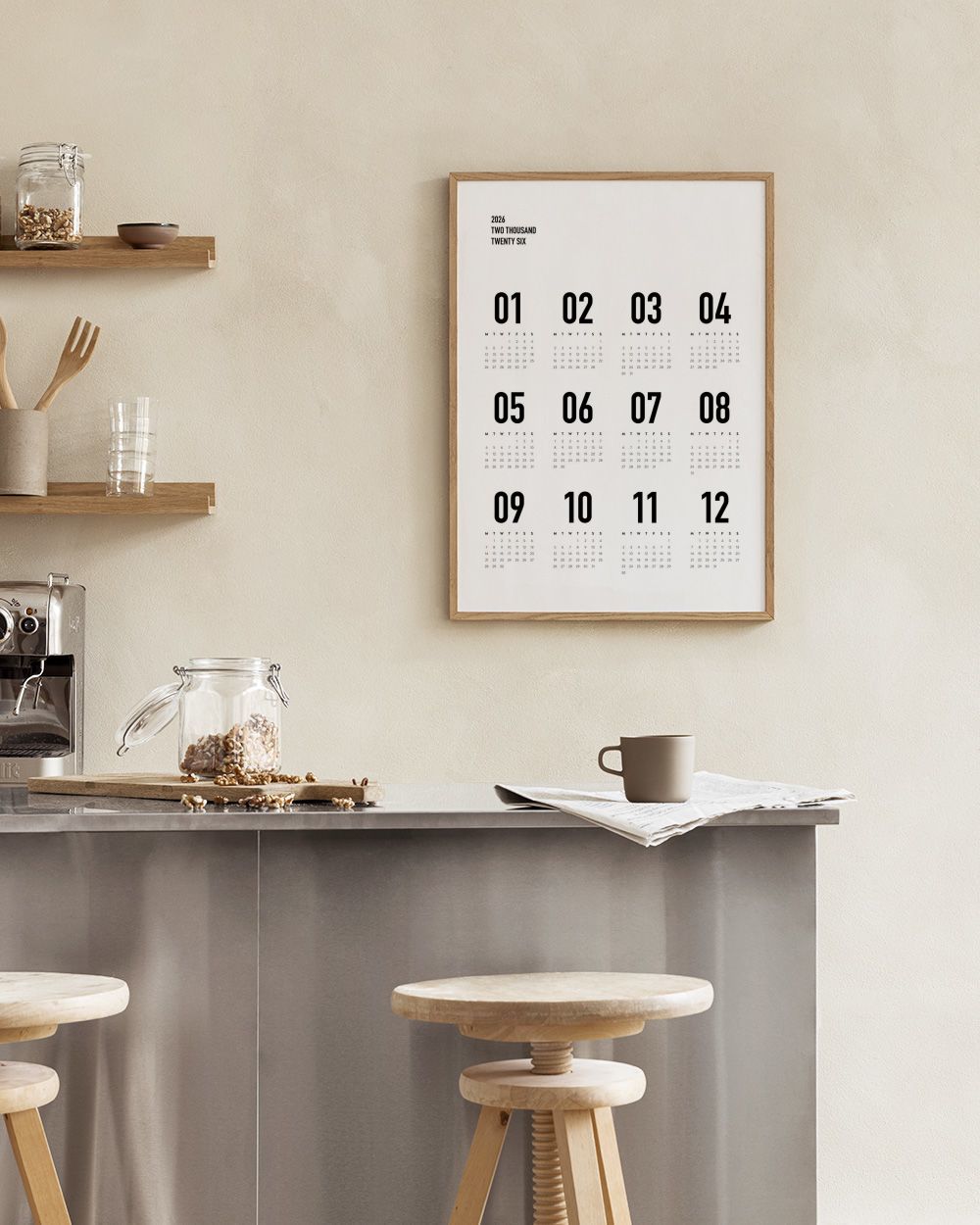Calendar 2026 BW Print