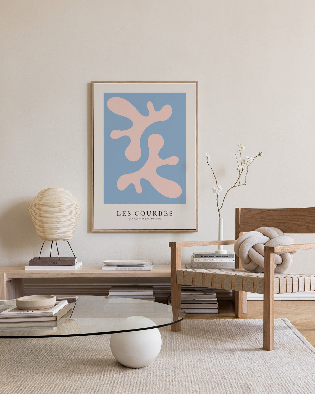 Les Courbes Bleu Canvas print