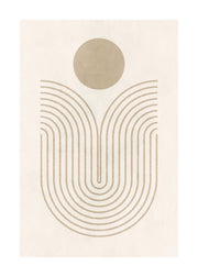Graphic Shapes and Curves No1 Print