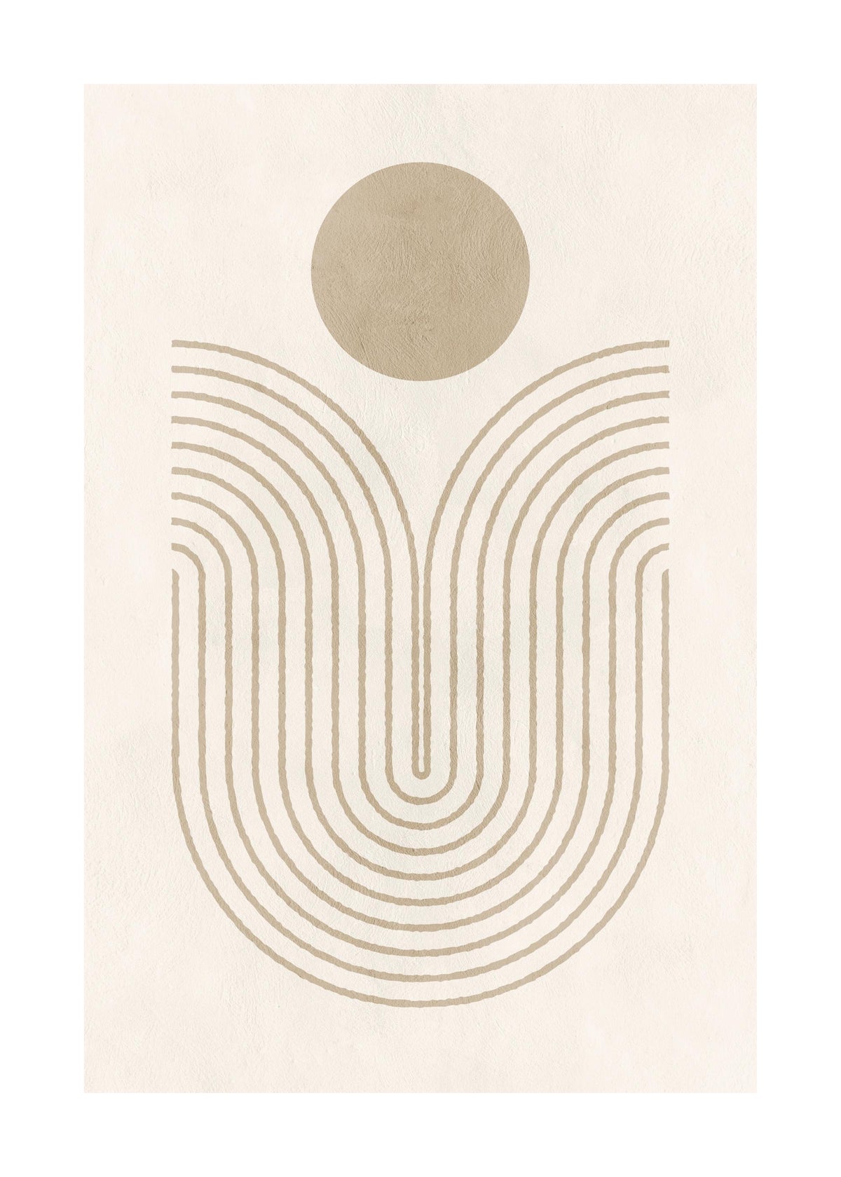 Graphic Shapes and Curves No1 Print