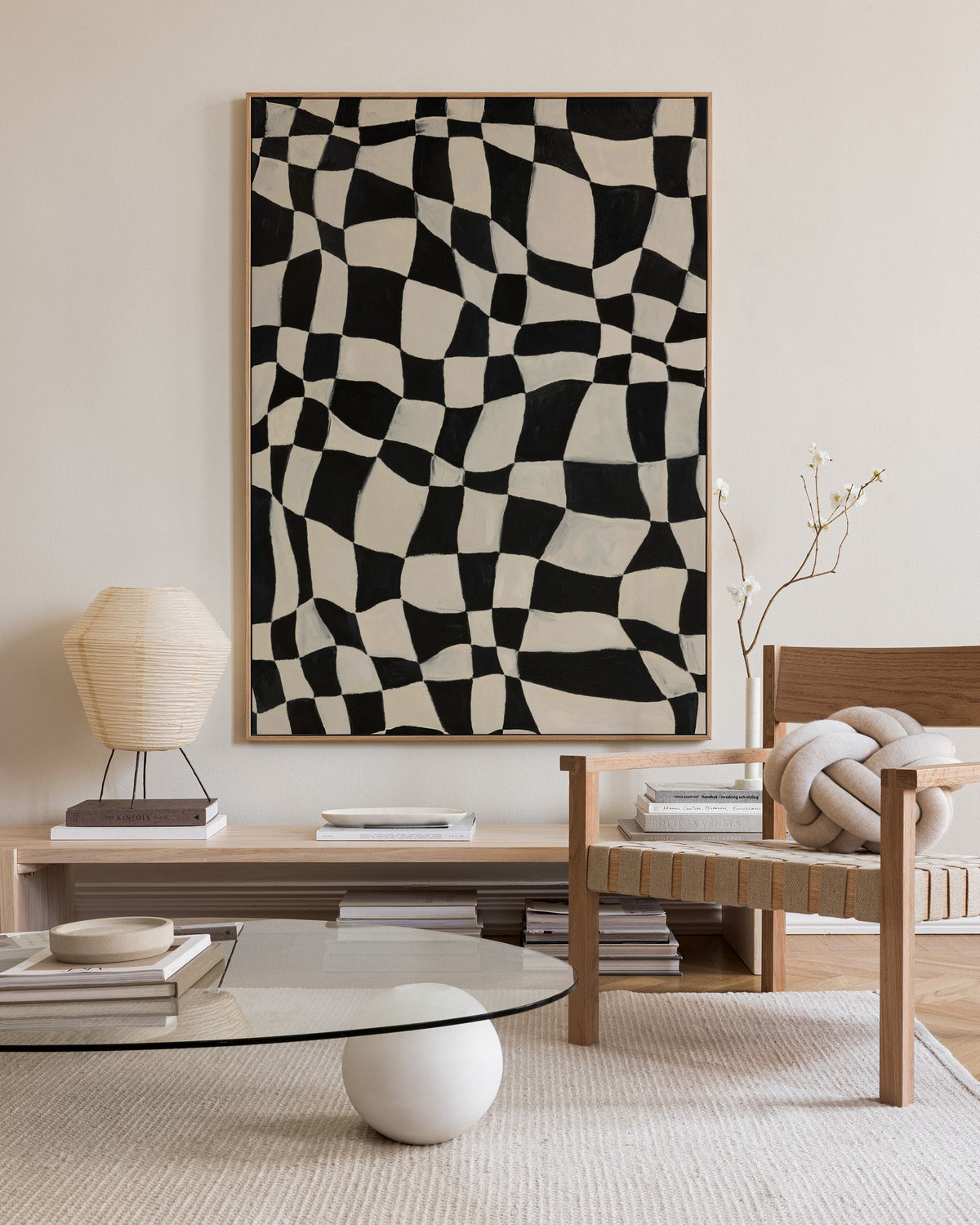 Checkers in Wonderland Canvas print