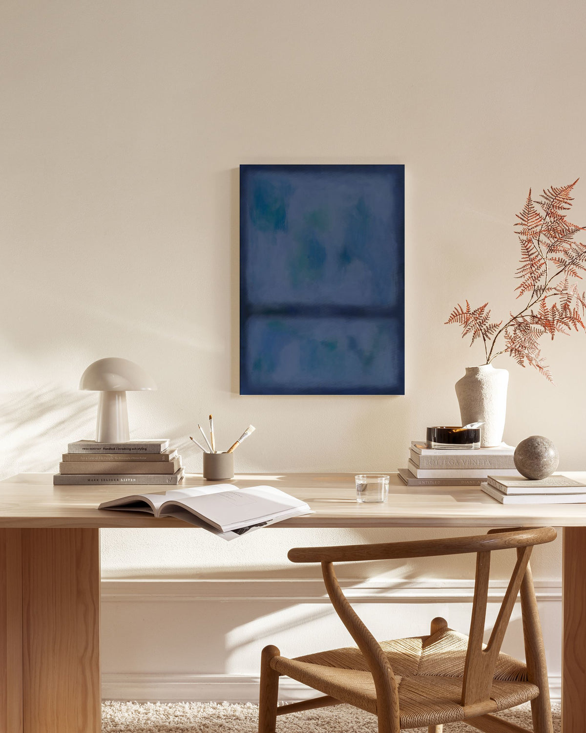 Division in Blue Canvas print