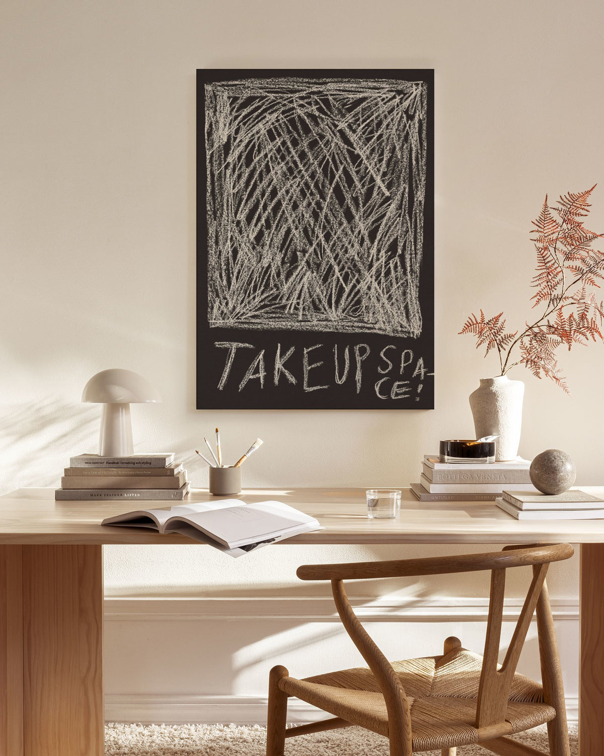 Scribbled Space Canvas print