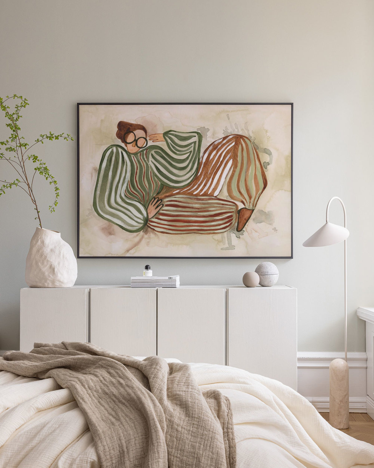 Stripe a Pose Canvas print