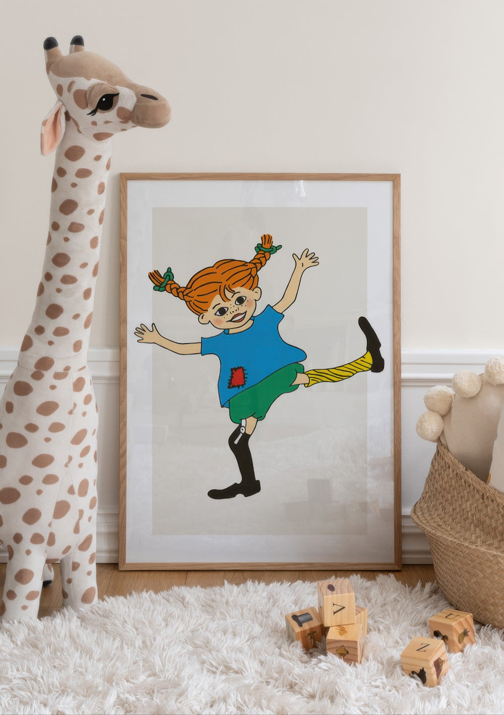 Pippi Longstocking Illustration Print