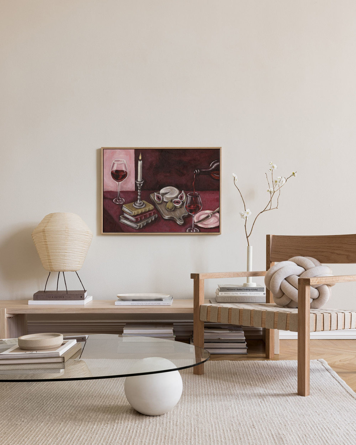 Bordeaux Table Canvas print