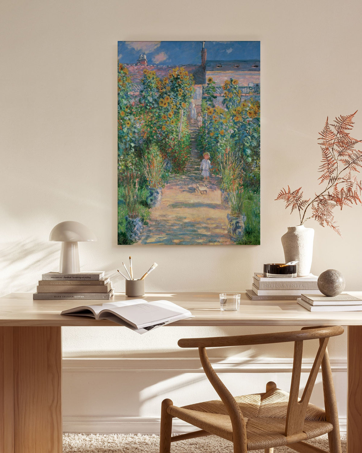 Monet - The Artist's Garden at Vétheuil Canvas print