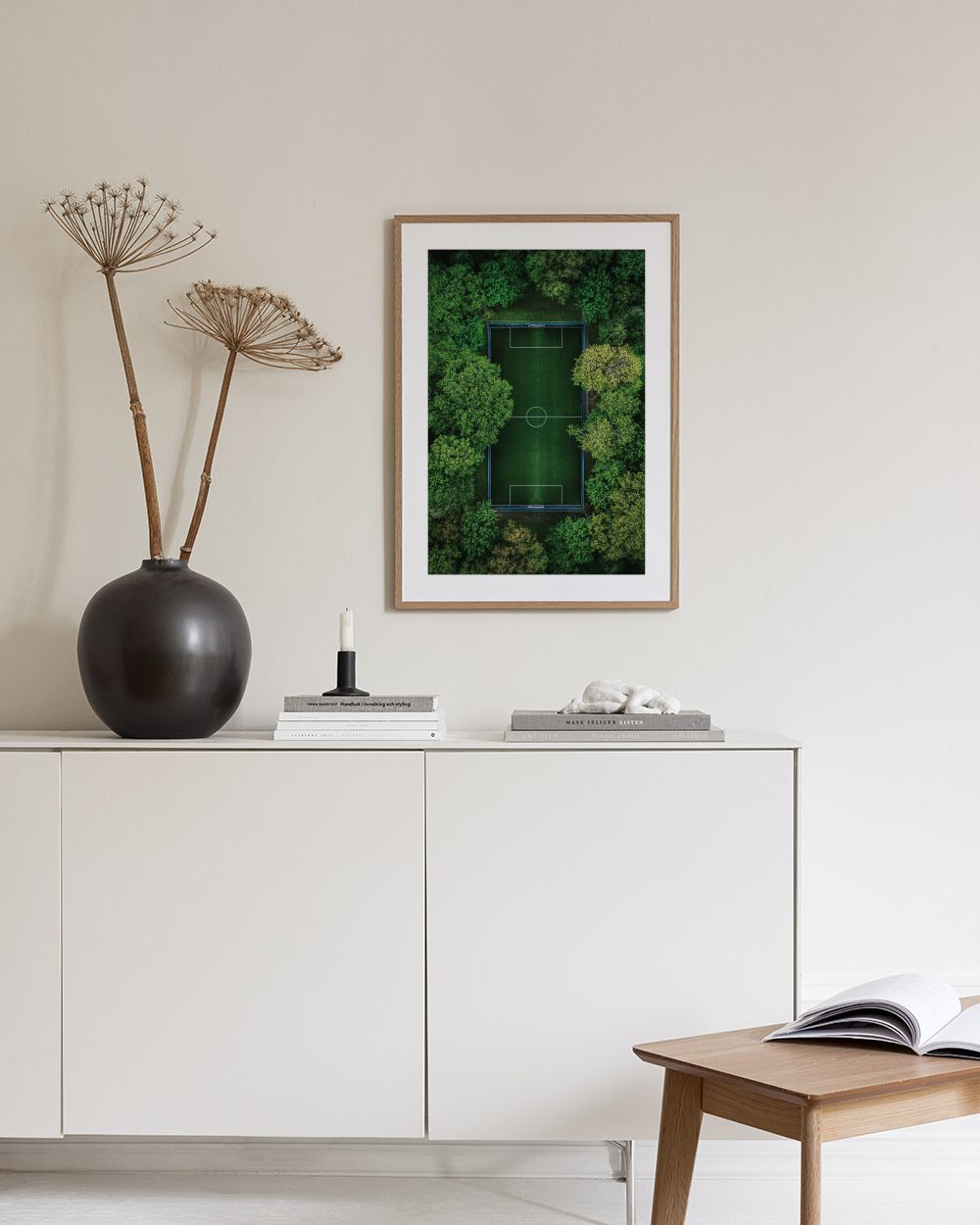 Green Soccer Pitch Print