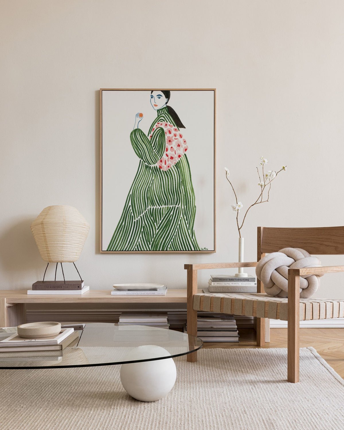 Green Coat Canvas print