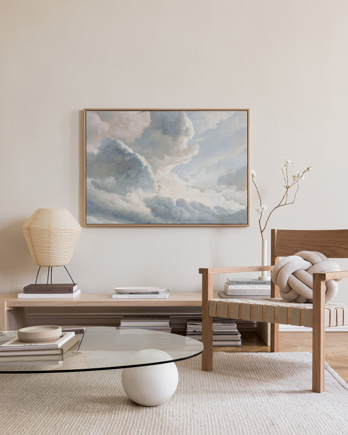 Simon Denis - Study of Clouds with a Sunset near Rome Canvas print