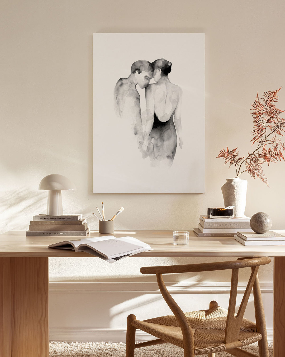 Watercolor Couple Canvas print