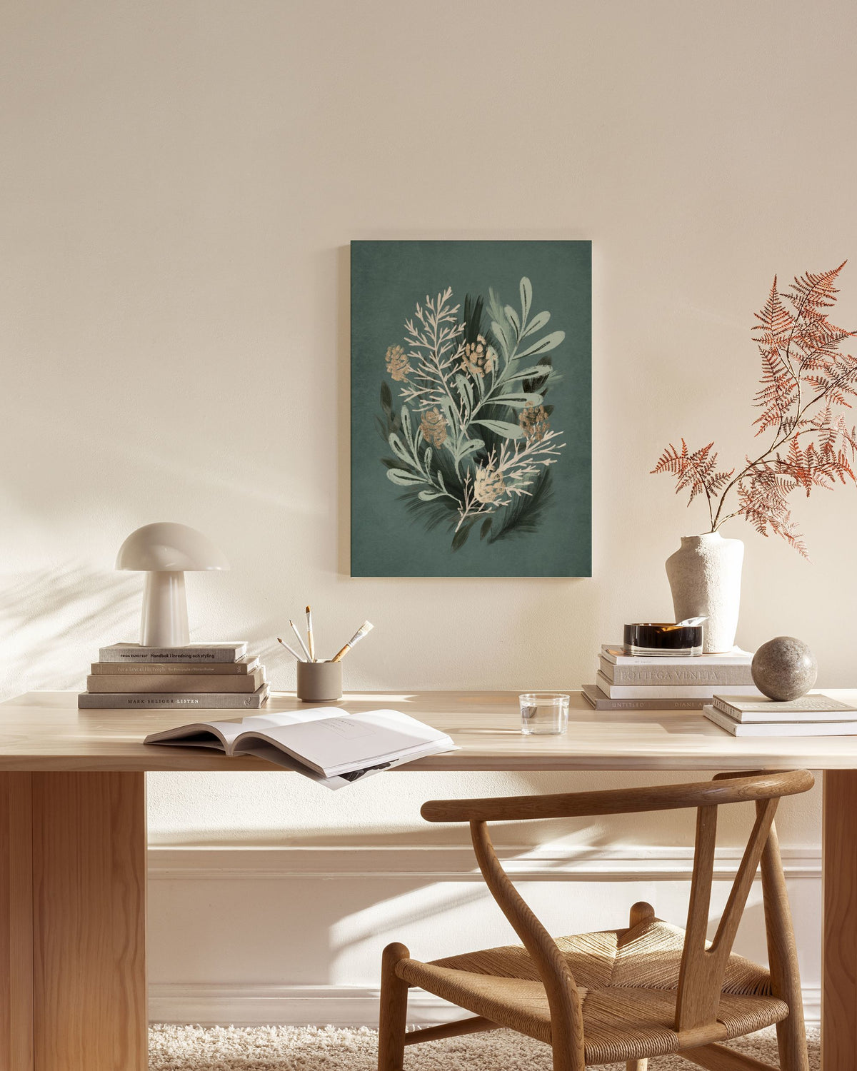 Green Botanical Canvas print