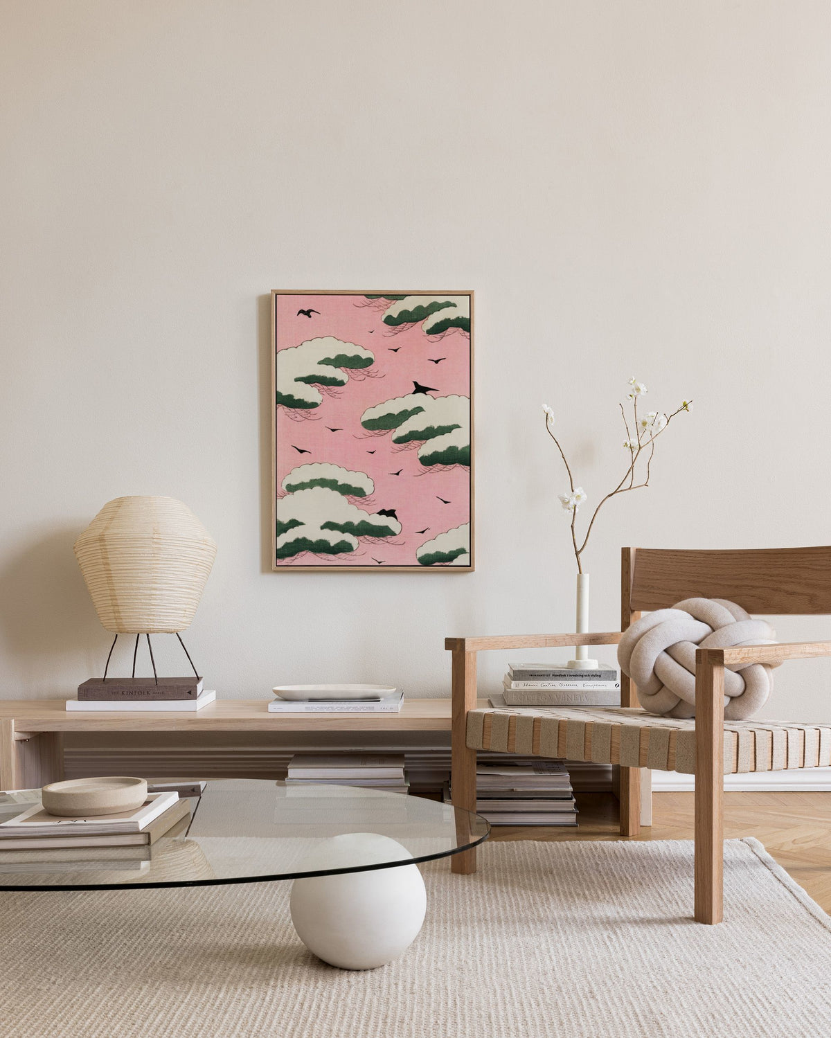 Watanabe Seitei - Pink Sky Canvas print