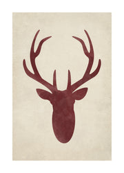 Watercolor Deer Silhouette Print