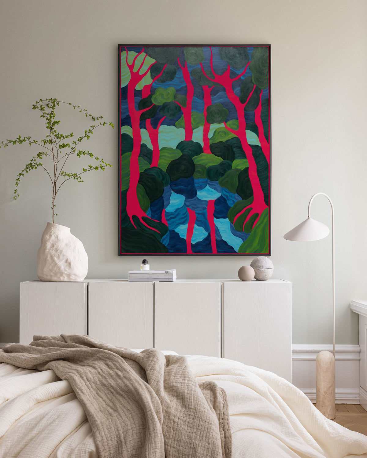Fluorescent Wood Canvas print