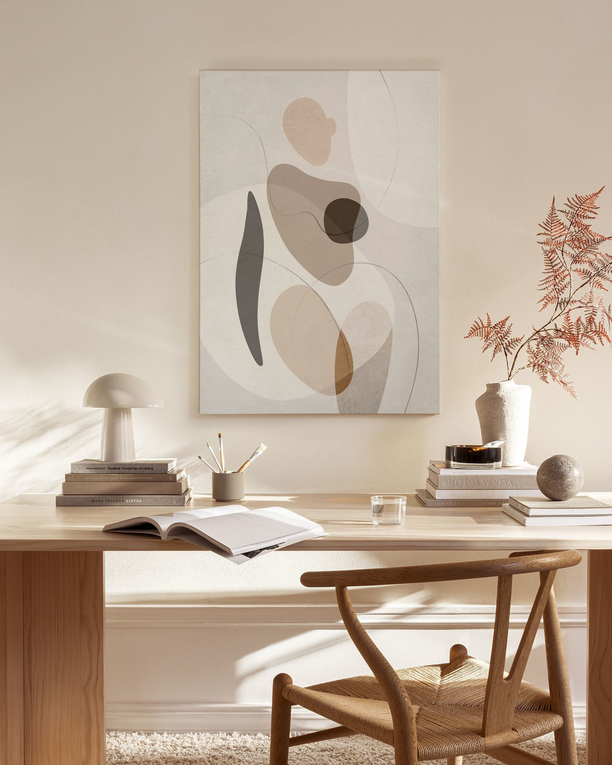 Organic Shapes Figure No2 Canvas print
