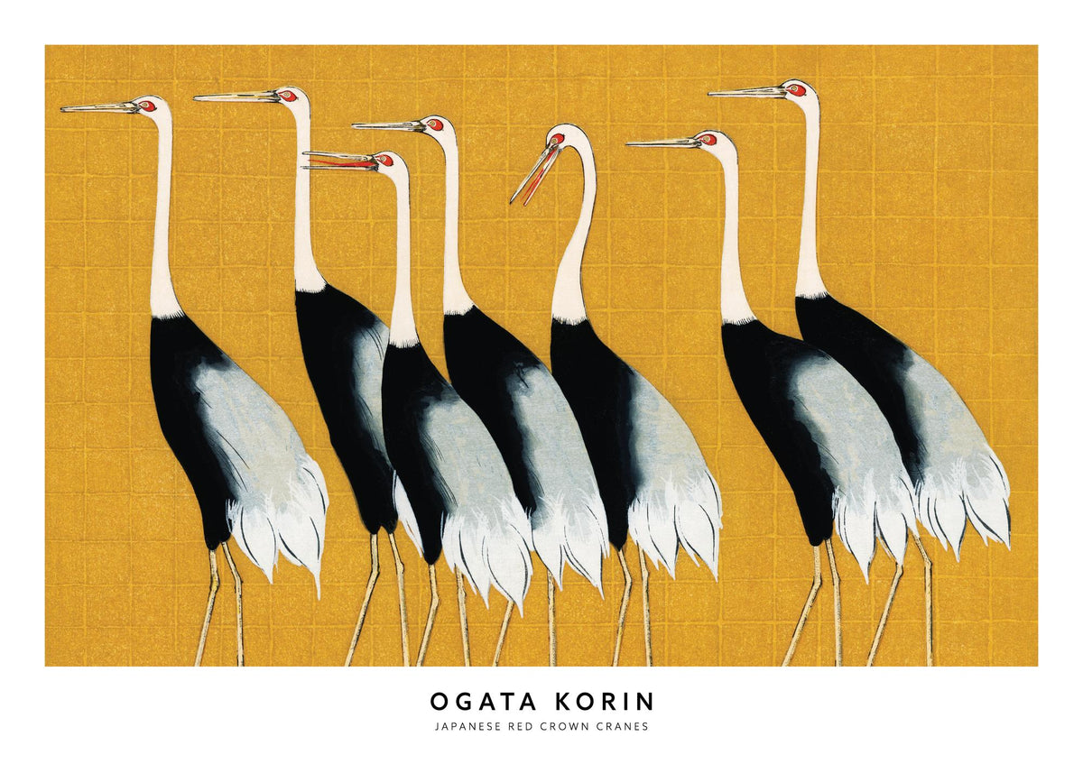 Ogata Korin - Japanese Red Crown Cranes Print
