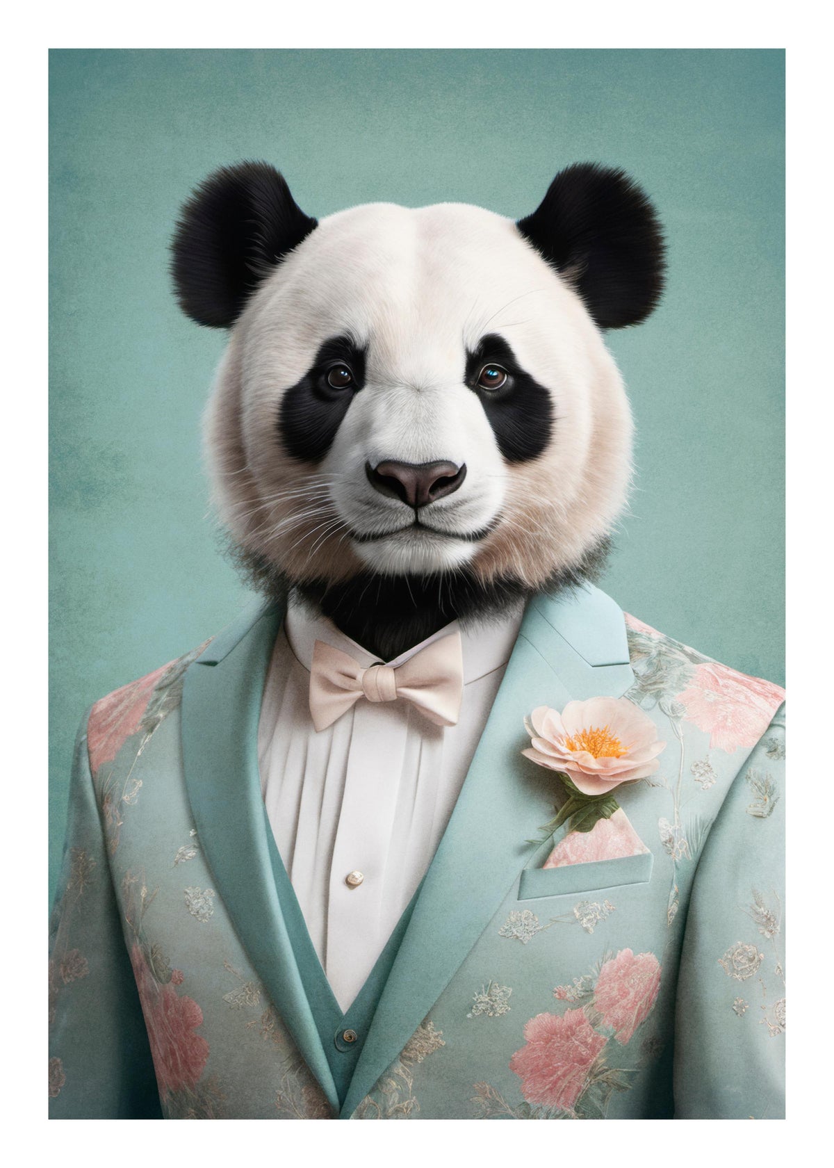 Portrait of a Panda Print