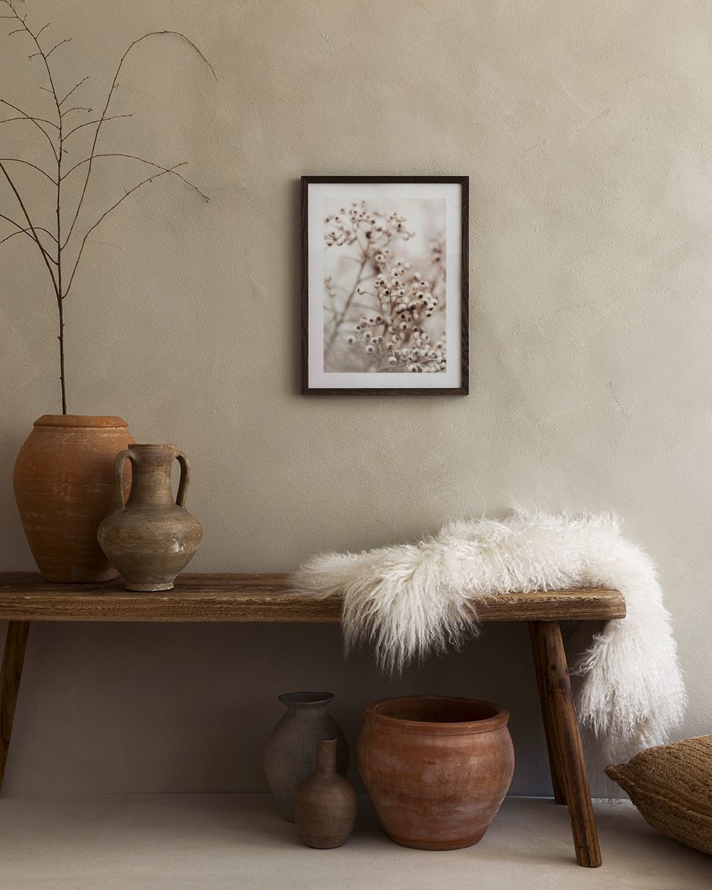 Beige Botanical Bokeh No2 Print