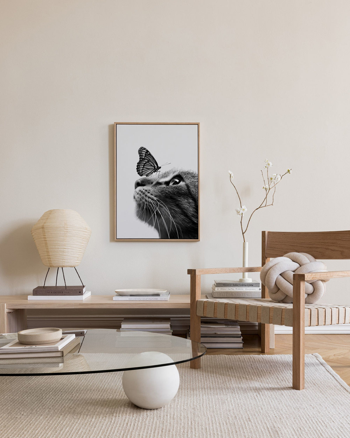 Butterfly Cat Canvas print