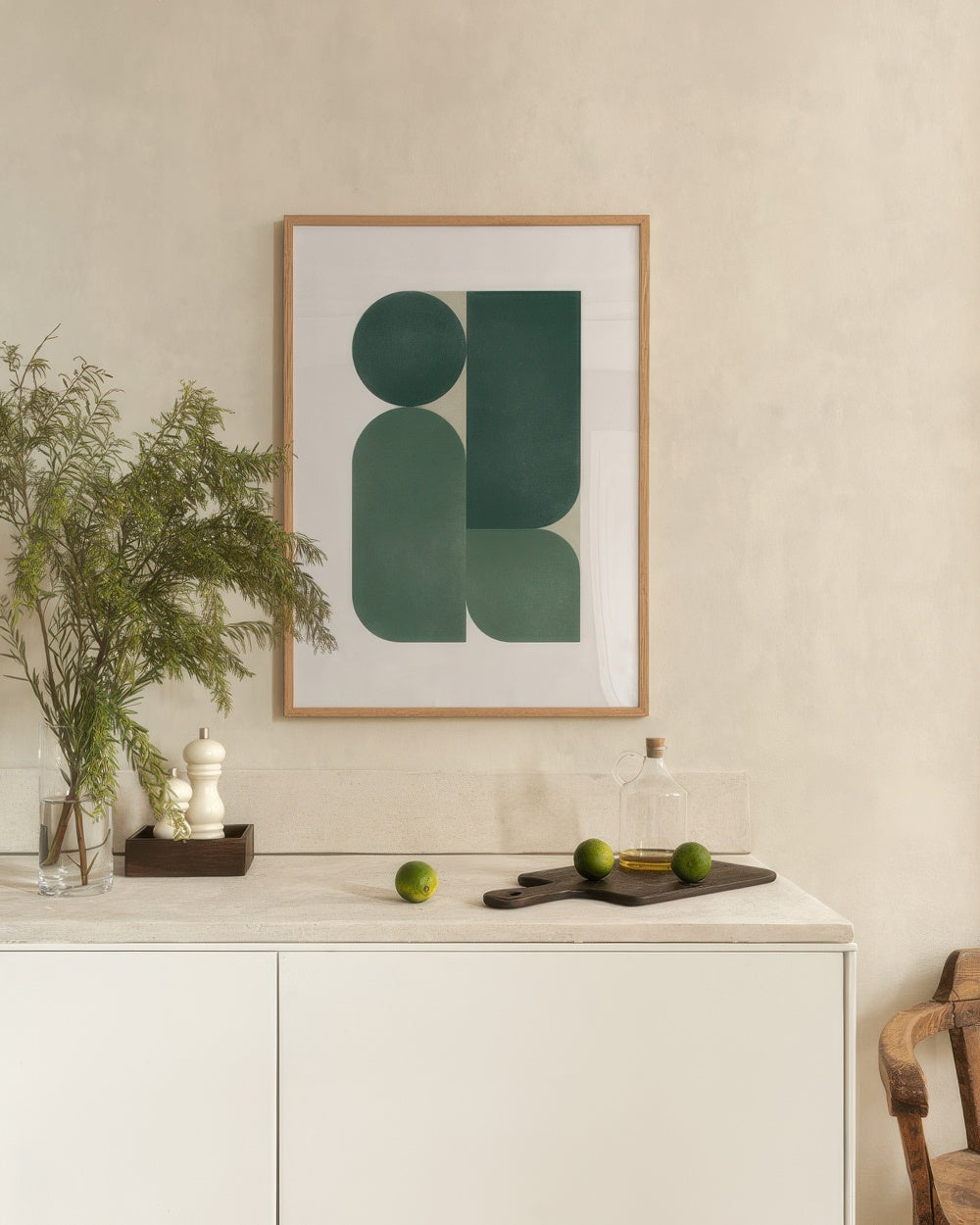 Green Graphic Shapes Print