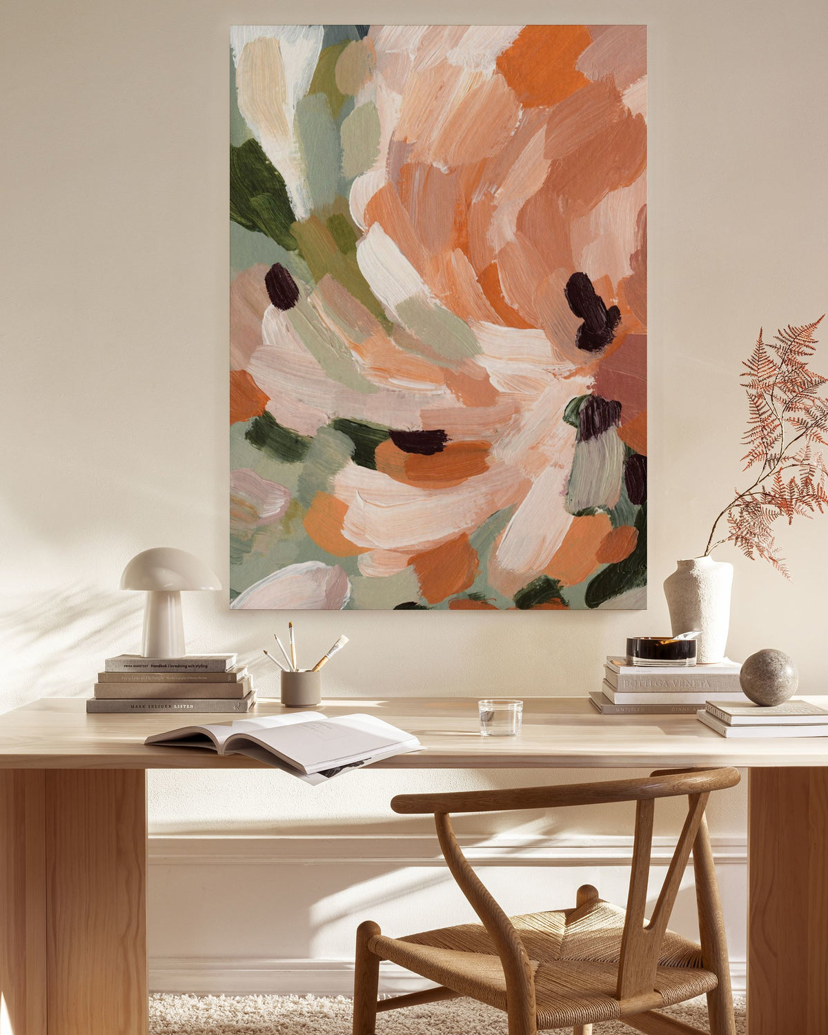 Soft Rustic Florals No1 Canvas print
