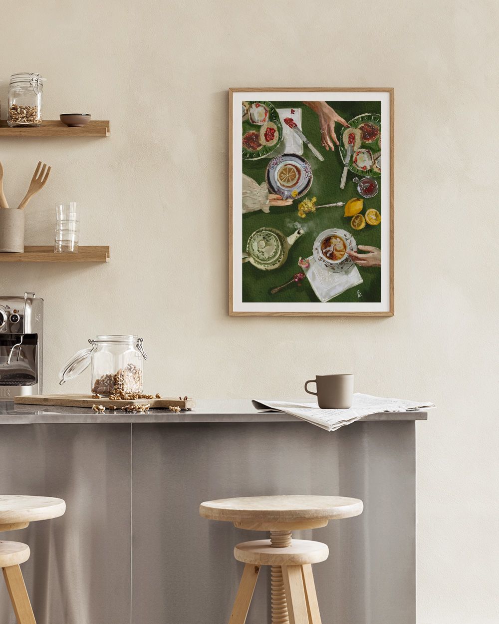 Ekaterina Zagorska - Tea O’Clock Print