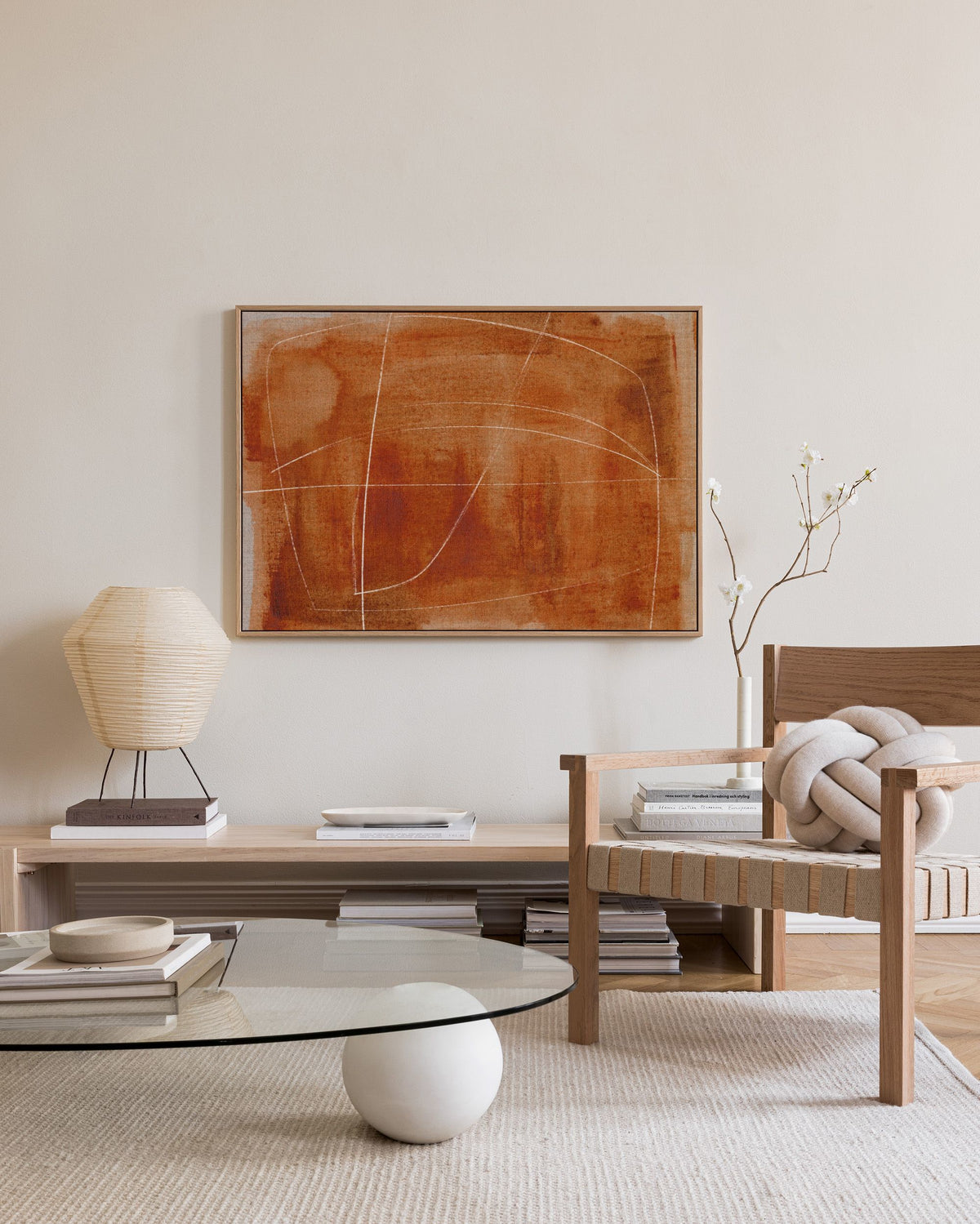 Terracotta Lines Canvas print