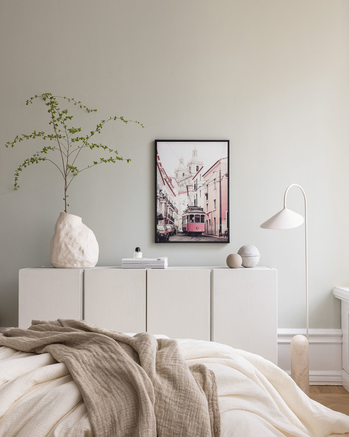 Pink Tram Canvas print