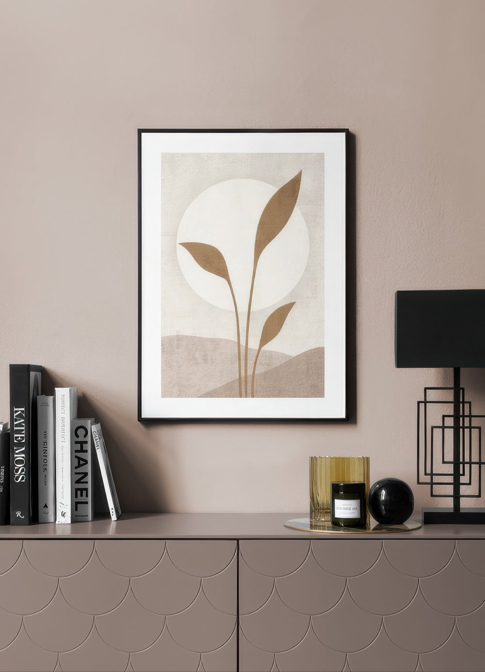 Beige Solar Print