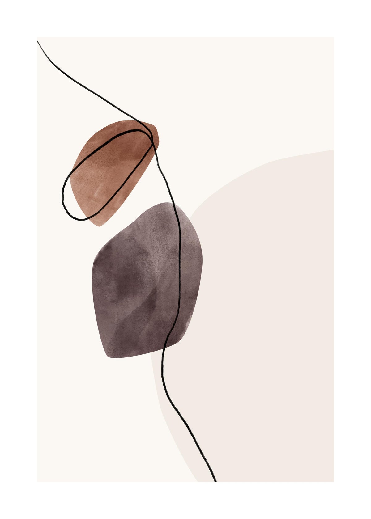 Watercolor Shapes No1 Print