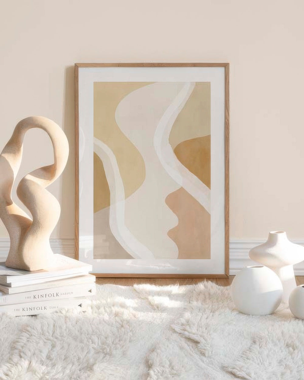 Abstract Yellow Shapes No1 Print