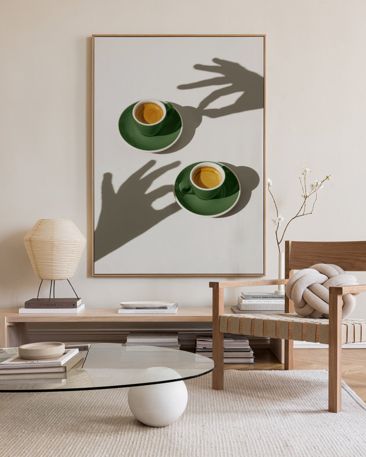Green Coffee Cups Canvas print