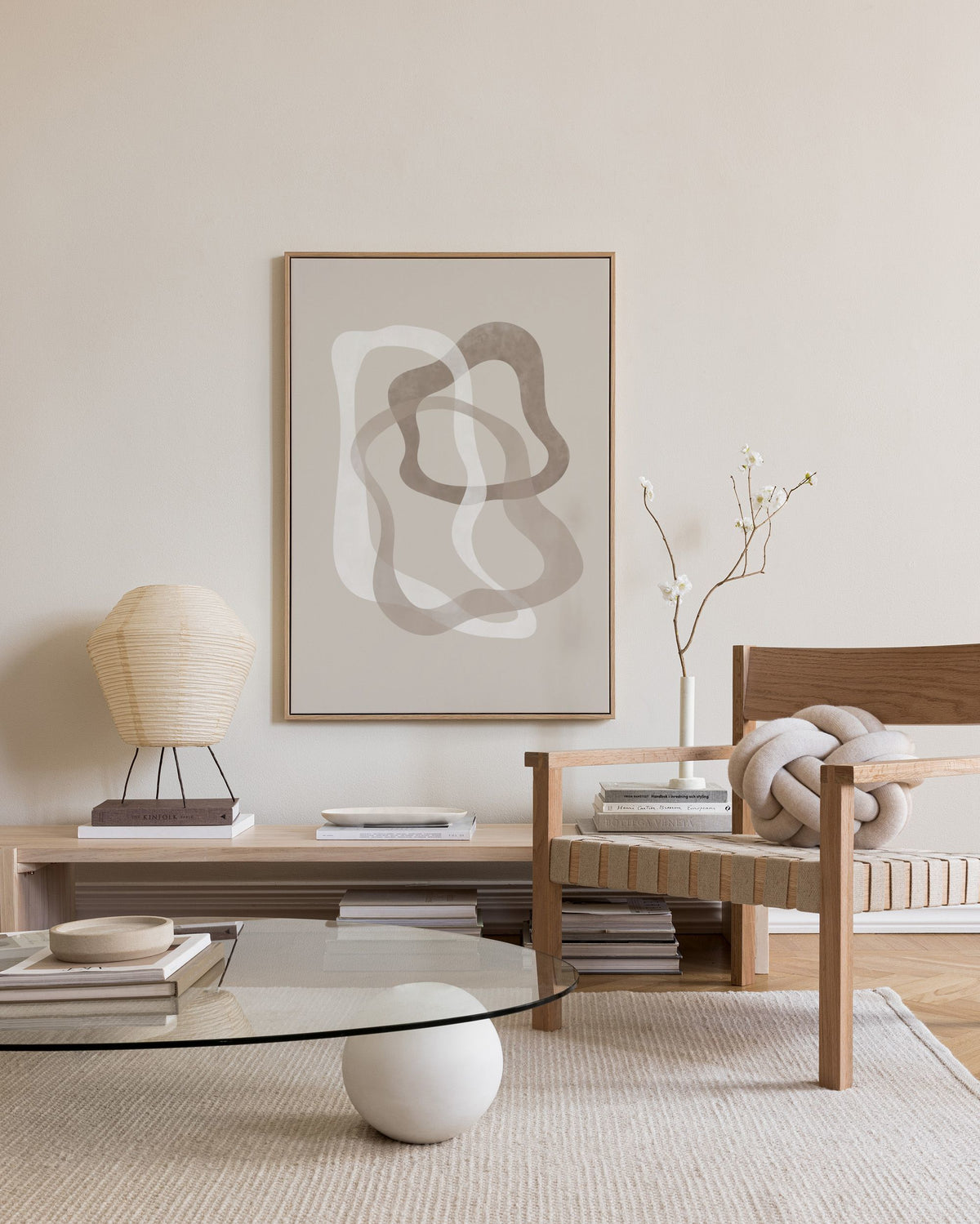 Abstract Brown Shapes No2 Canvas print