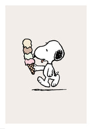 Snoopy Eating Ice Cream Print