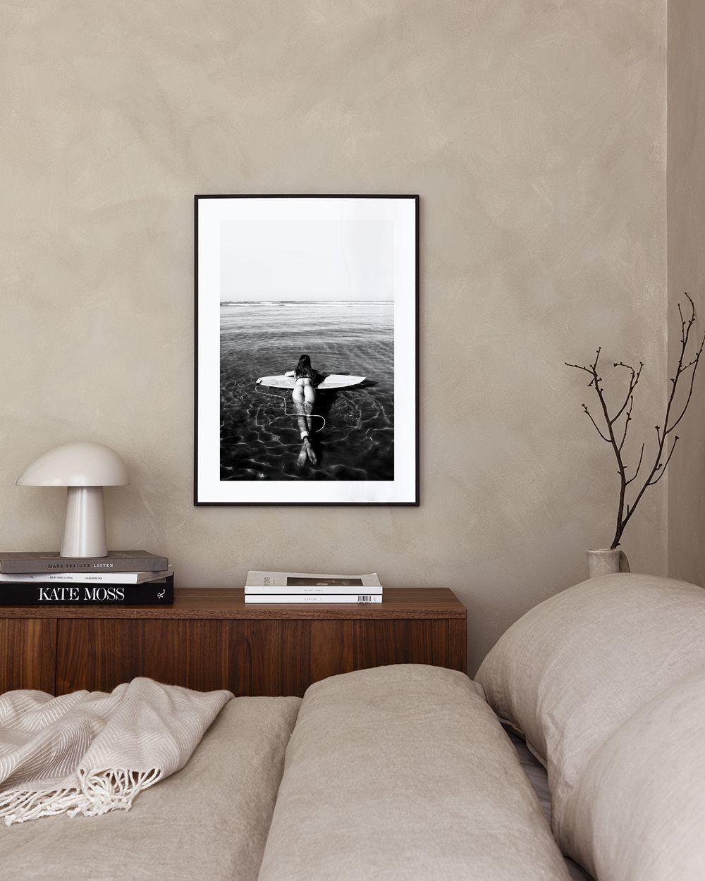 Floating on Surfboard Print