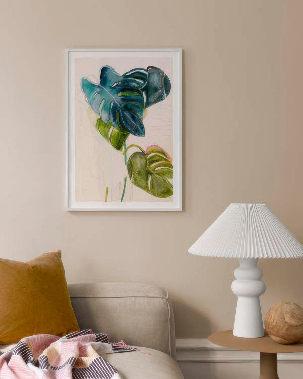 Leigh Viner - Blue Monstera Print