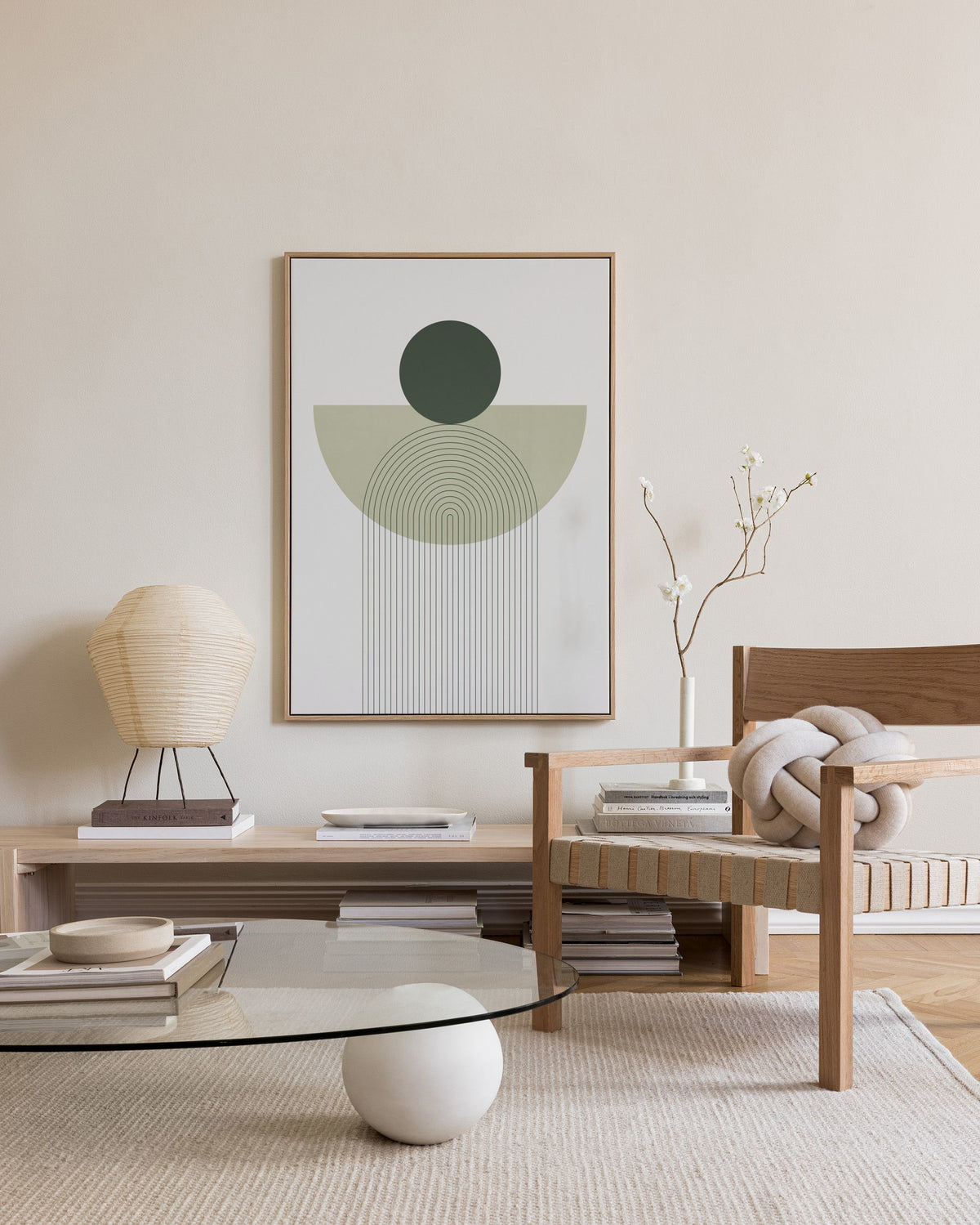 Geometry in Green Canvas print