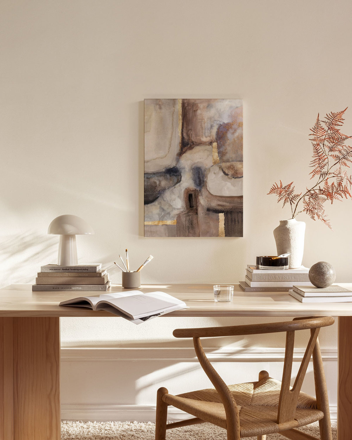 Golden Watercolor No3 Canvas print