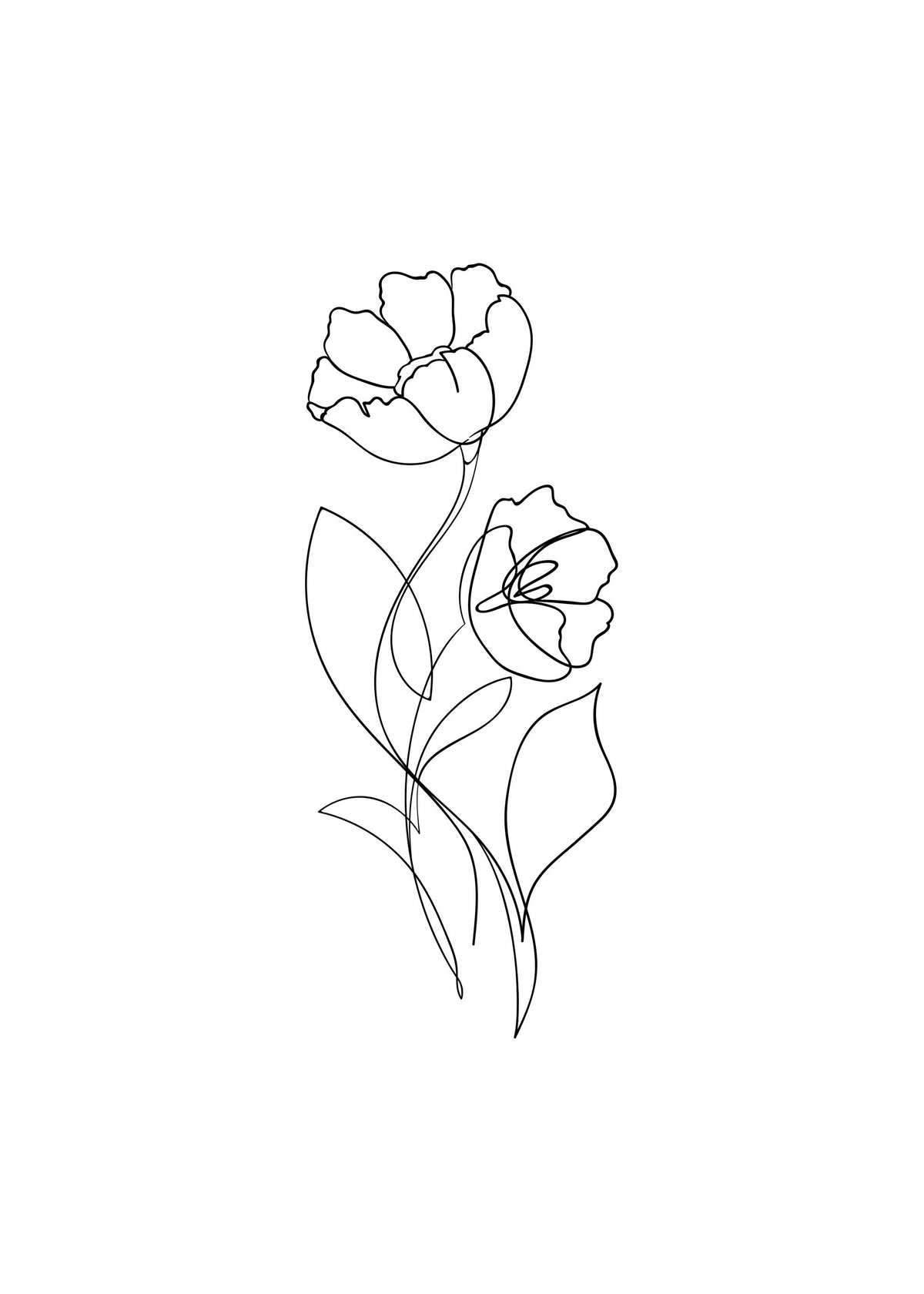Flower Lines No1 Print