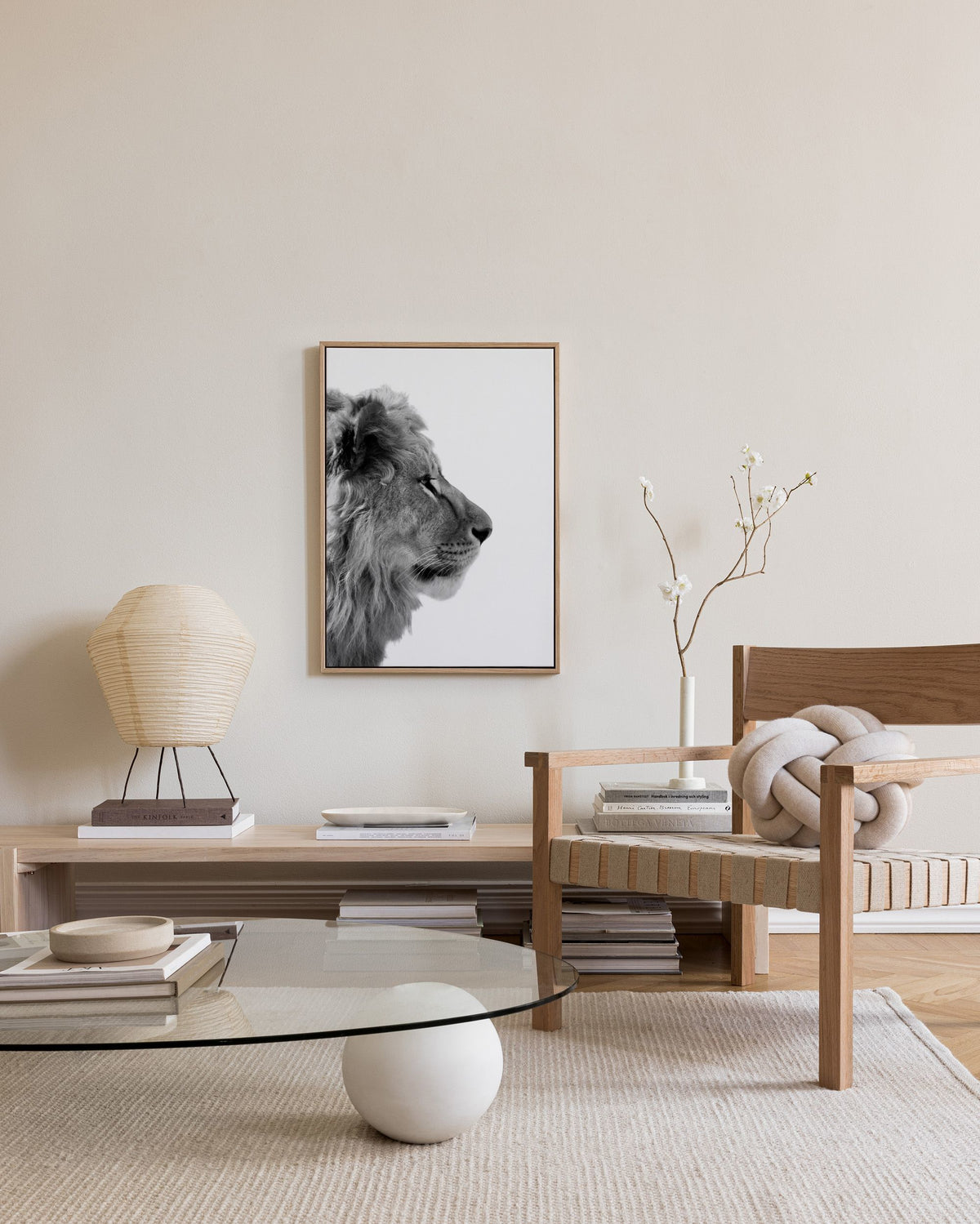 Lion From Side Canvas print