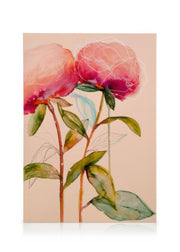 Leigh Viner - Artsy Peonies No2 Canvas print