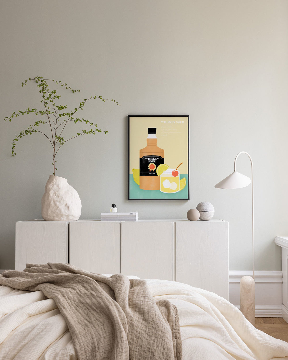 Whiskey Sour Illustration Canvas print