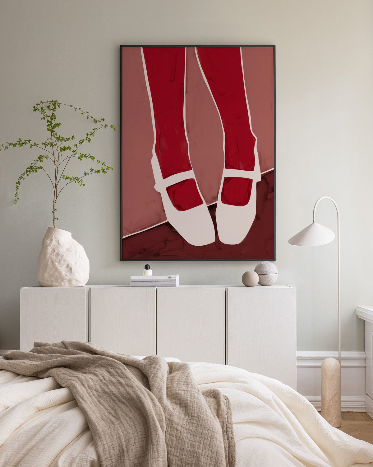 Kit Agar - Red Stockings Canvas print