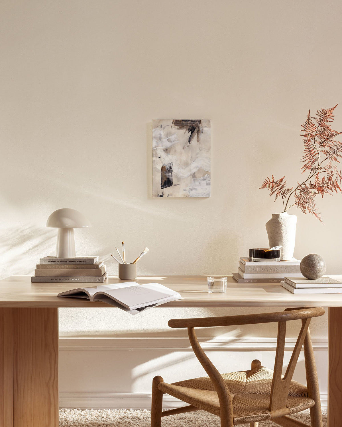 Beige Painting No1 Canvas print