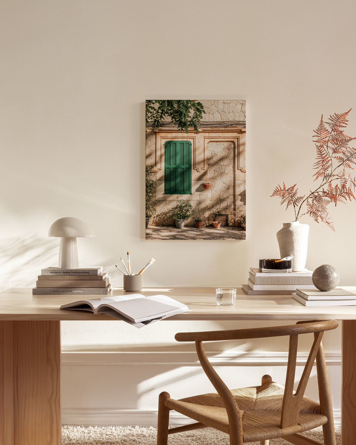 Green Window Canvas print