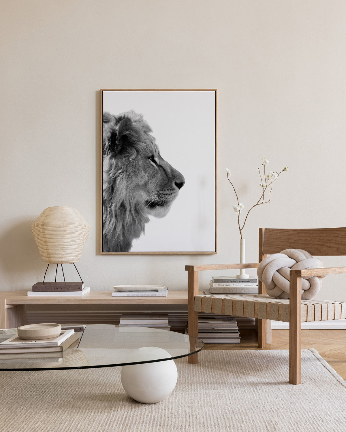 Lion From Side Canvas print
